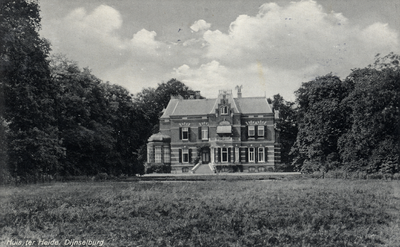 16544 Gezicht op de achtergevel van het landhuis Dijnselburg met omringend park (Amersfoortseweg 10) te Huis ter Heide ...